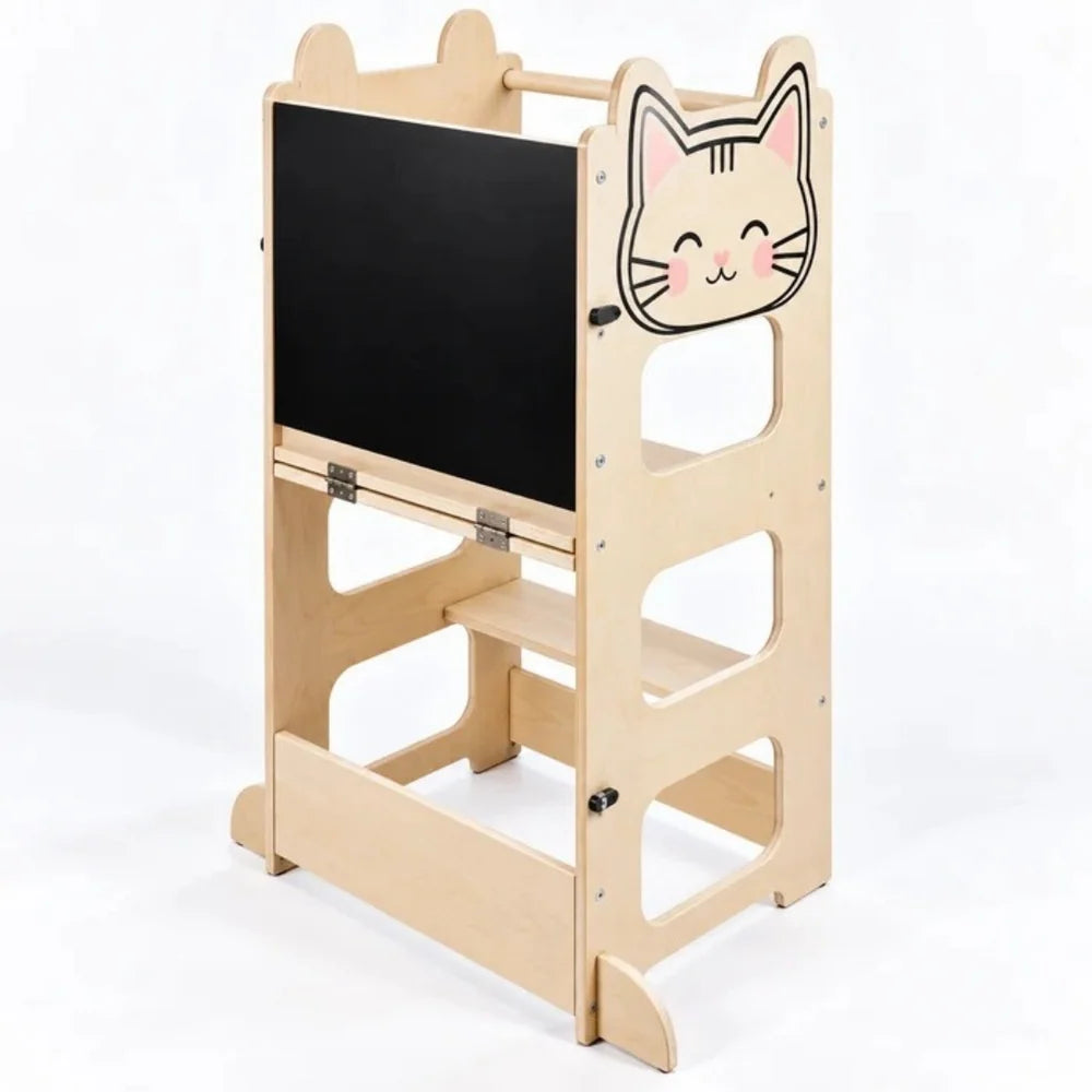 Tour d’Observation Montessori Évolutive – Bois & Tableau Noir