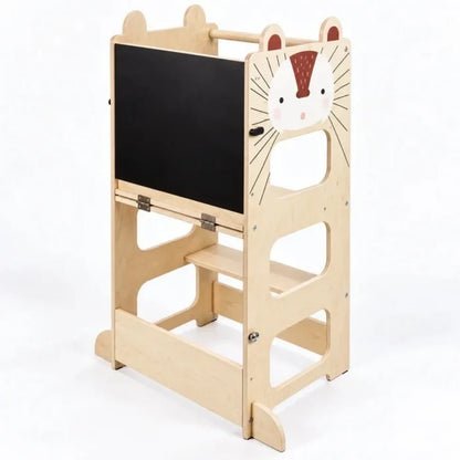 Tour d’Observation Montessori Évolutive – Bois & Tableau Noir