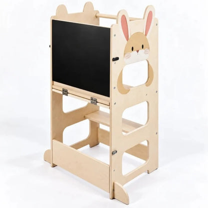 Tour d’Observation Montessori Évolutive – Bois & Tableau Noir