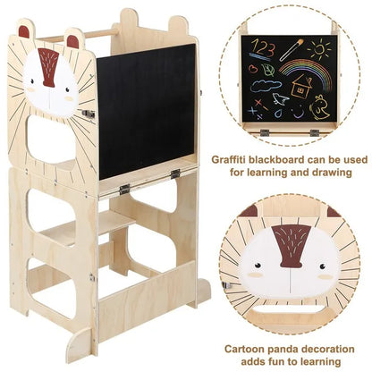 Tour d’Observation Montessori Évolutive – Bois & Tableau Noir