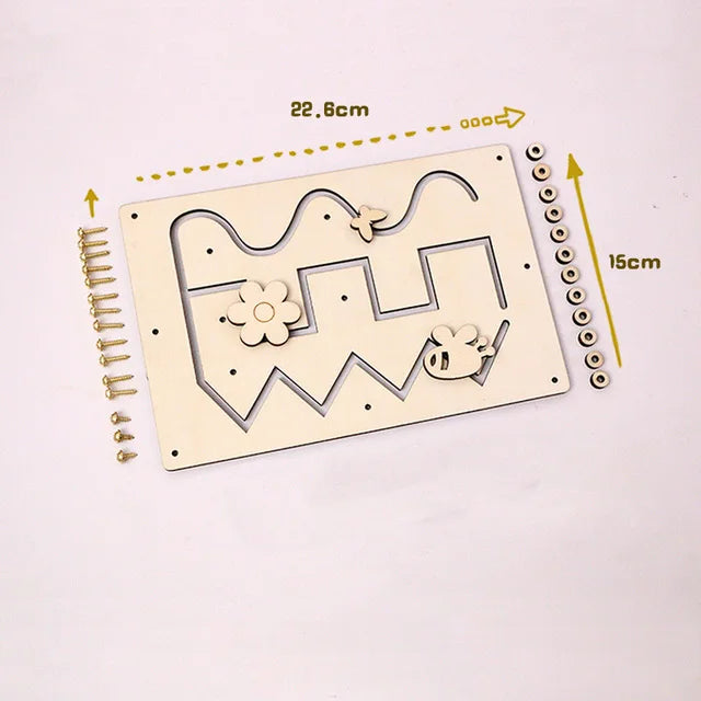 Montessori Busy Board – Pièces en Bois d’Apprentissage