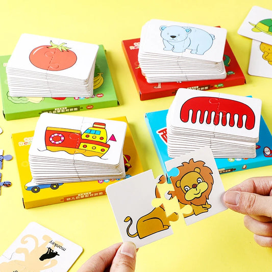 Cartes Montessori Éducatives – Jeu d’Association et Puzzle Enfant