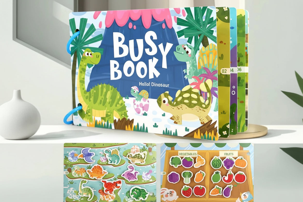 Livre Montessori Enfant – Livre Sensoriel Silencieux Bébé