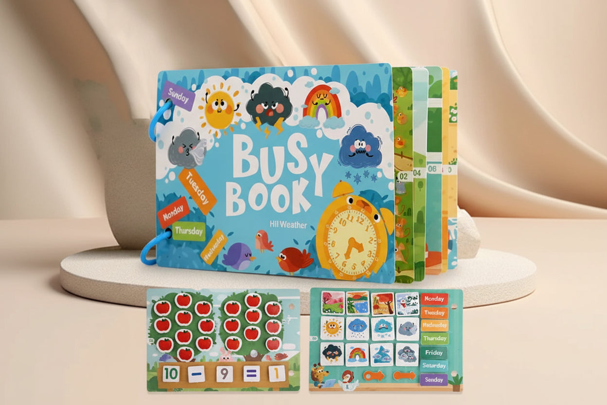 Livre Montessori Enfant – Livre Sensoriel Silencieux Bébé