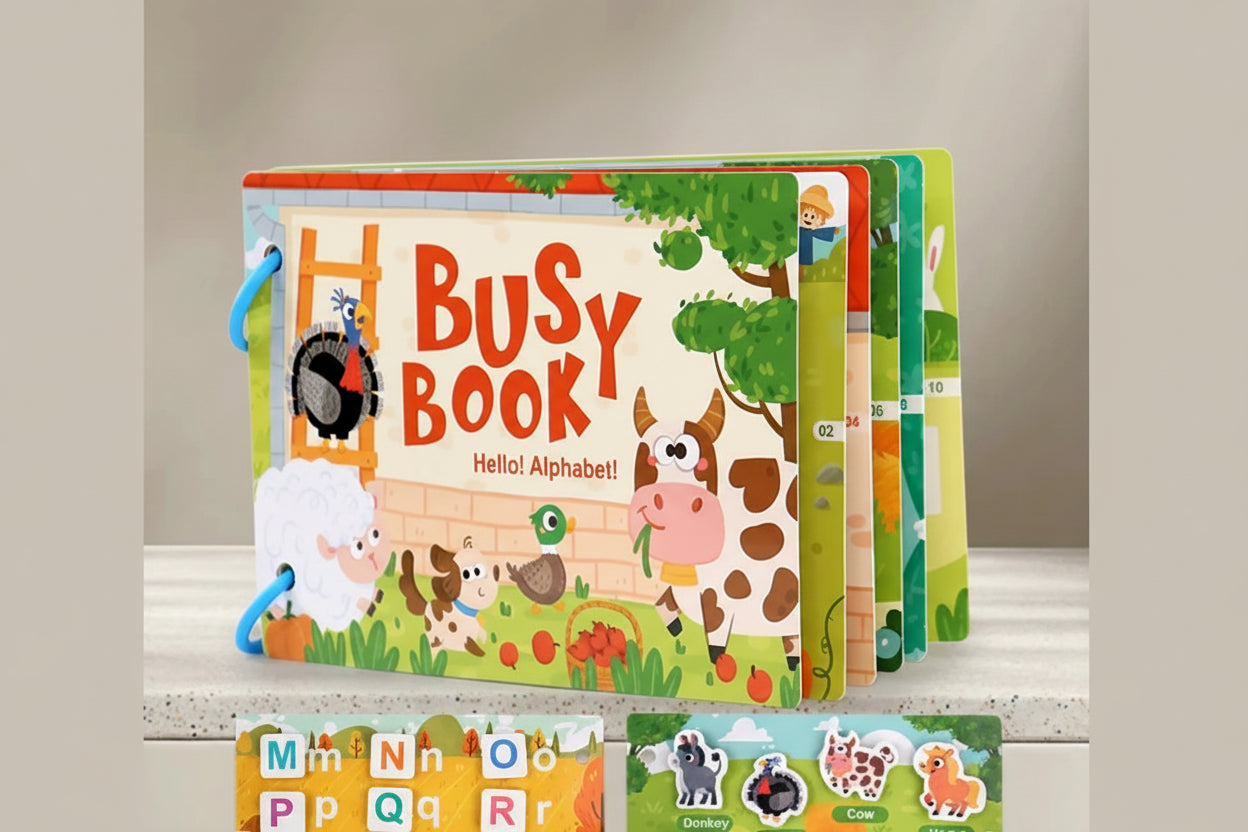 Livre Montessori Enfant – Livre Sensoriel Silencieux Bébé
