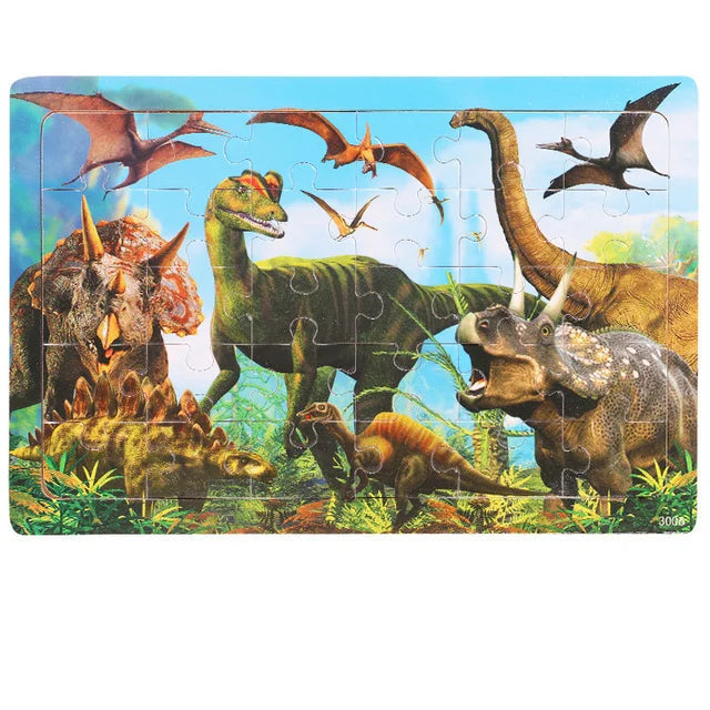 Puzzle Montessori Enfant – Puzzle 3D Animaux en Bois Éducatif