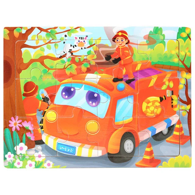 Puzzle Montessori Enfant – Puzzle 3D Animaux en Bois Éducatif