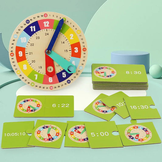 Horloge Éducative en Bois Montessori pour Enfant