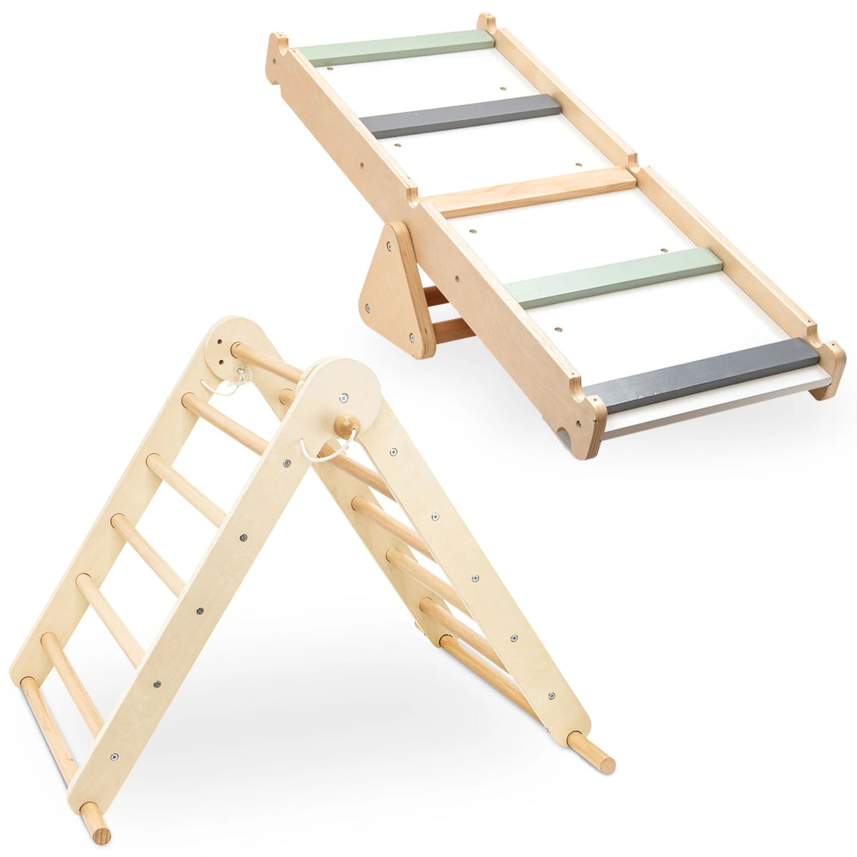 Triangle Pikler Montessori 3-en-1 Mamabrum – Escalade & Motricité