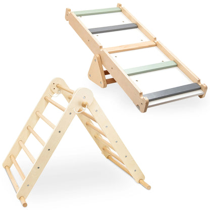 Triangle Pikler Montessori 3-en-1 Mamabrum – Escalade & Motricité