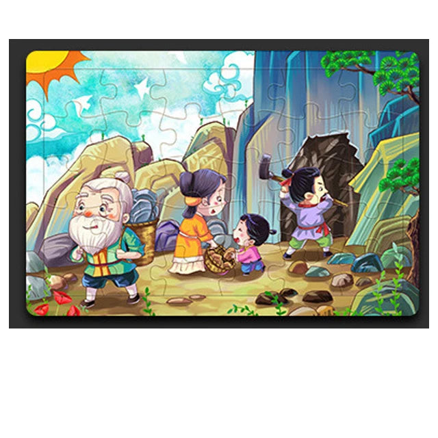 Puzzle Montessori Enfant – Puzzle 3D Animaux en Bois Éducatif