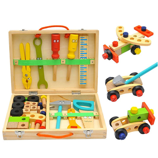Coffret de Bricolage Montessori en Bois – Outils & Construction