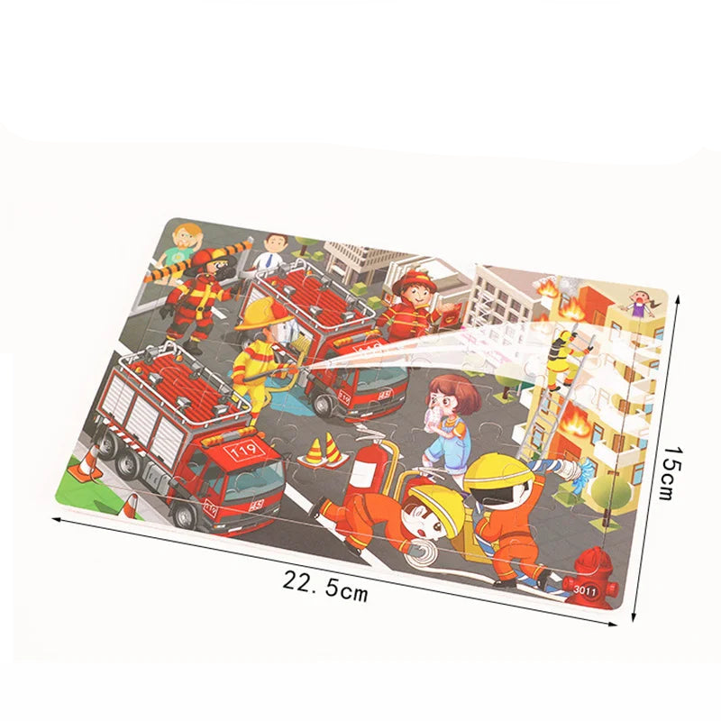 Puzzle Montessori Enfant – Puzzle 3D Animaux en Bois Éducatif