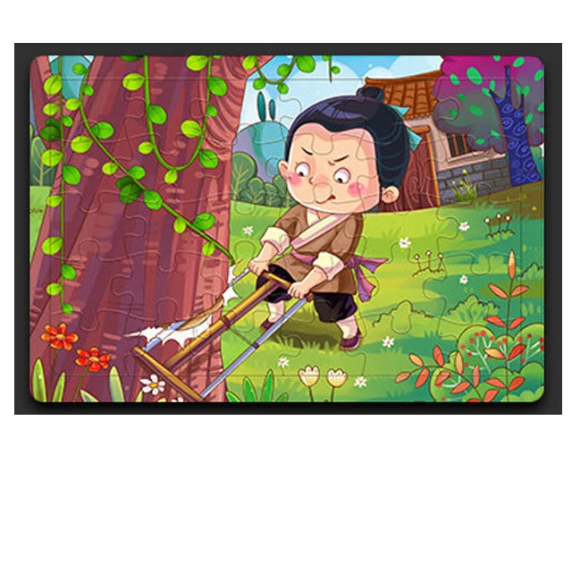 Puzzle Montessori Enfant – Puzzle 3D Animaux en Bois Éducatif