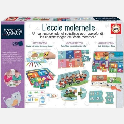Coffret d'activités éducatives Petit Éveil Montessori avec jeux progressifs pour apprendre les lettres et les chiffres
