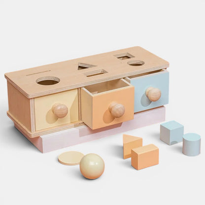 Boîte à monnaie en bois Montessori
