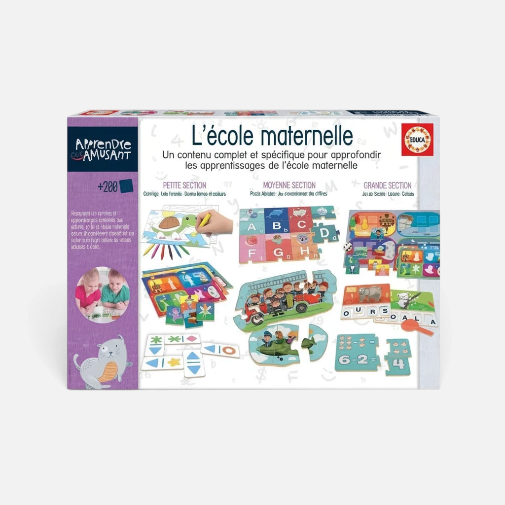 Coffret d’activités éducatives Petit Éveil Montessori avec jeux progressifs pour l'apprentissage scolaire en maternelle