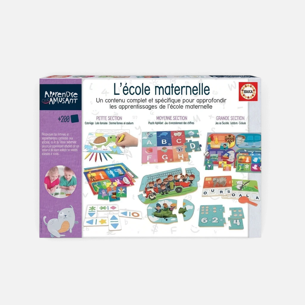 Coffret d'activités éducatives Petit Éveil Montessori avec jeux progressifs pour apprendre les lettres et les chiffres