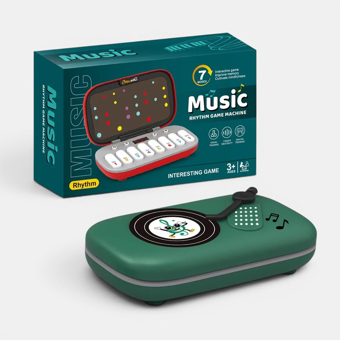 Petit Éveil Montessori, machine de jeu de rythme et puzzle éducatif musical pour enfants, 7 modes, développement cognitif et sensoriel.
