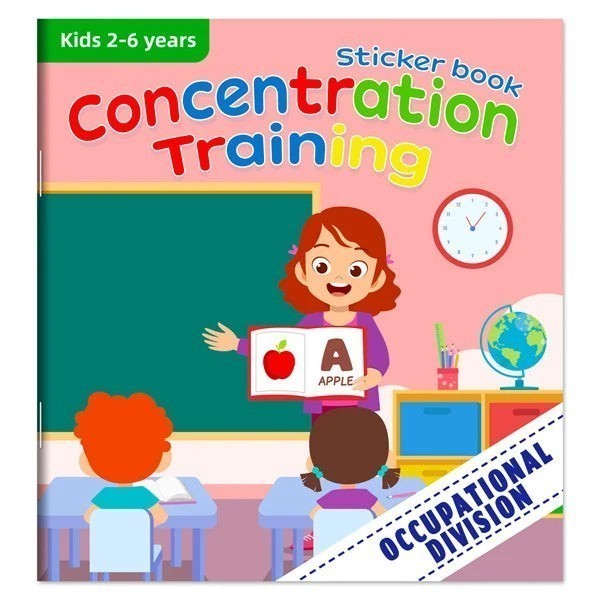 Livre d'autocollants Petit Éveil Montessori pour l'entraînement à la concentration, pour enfants de 2 à 6 ans.
