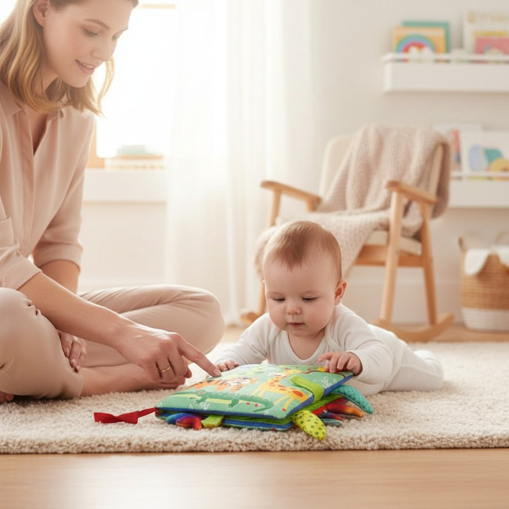 Livre en tissu Bc Babycare - Jouet éducatif pour bébé de 0 à 12 mois Livre en tissu Bc Babycare - Jouet éducatif pour bébé de 0 à 12 mois