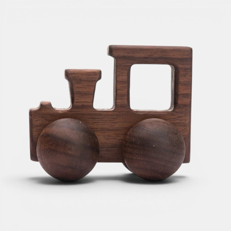 Petit Éveil Montessori - petit train en bois naturel, jouet éducatif pour enfants, développement de la motricité