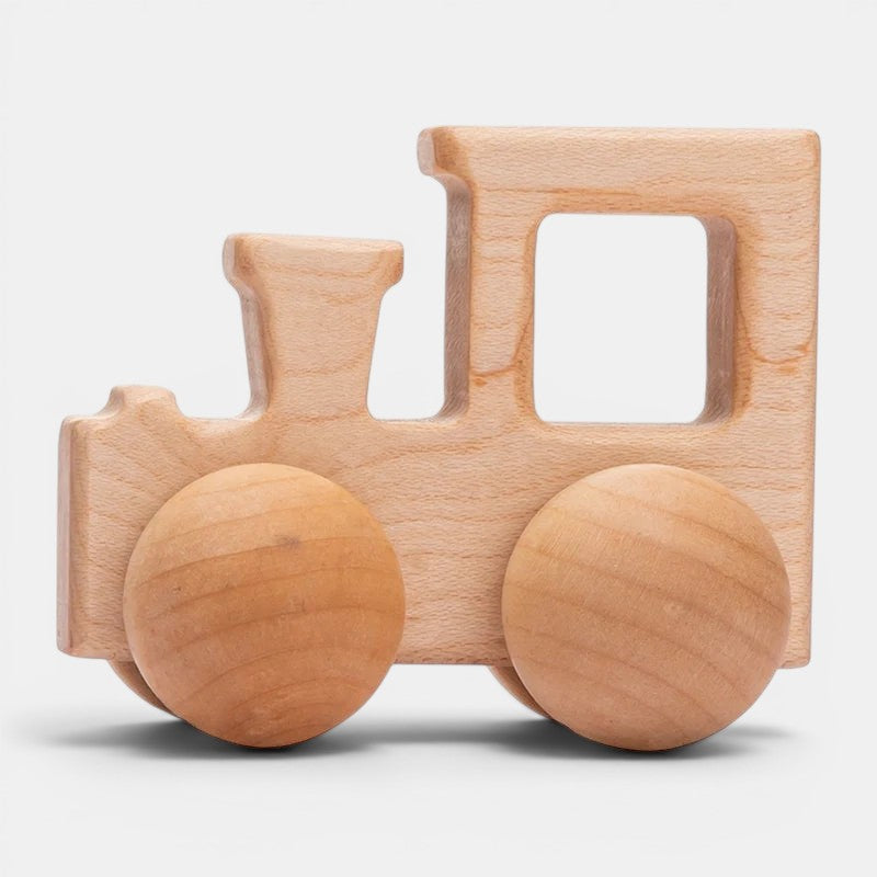 Petit Éveil Montessori - petit train en bois naturel, jouet éducatif pour enfant, développement motricité